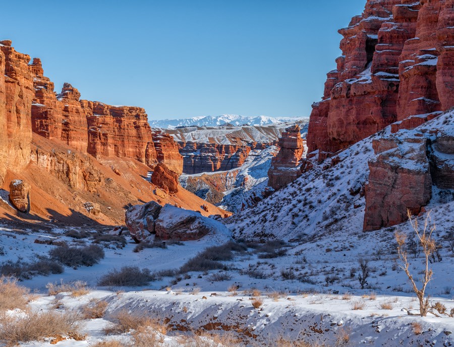Charyn Canyon During Winter Kazakhstan