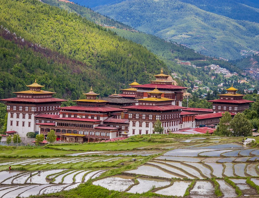 Tashichho Dzong Glowing With Bhutanese Spiritual Heritage