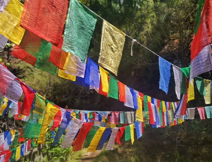 Prayer Flags Colour The Skies Above Ancient Trails