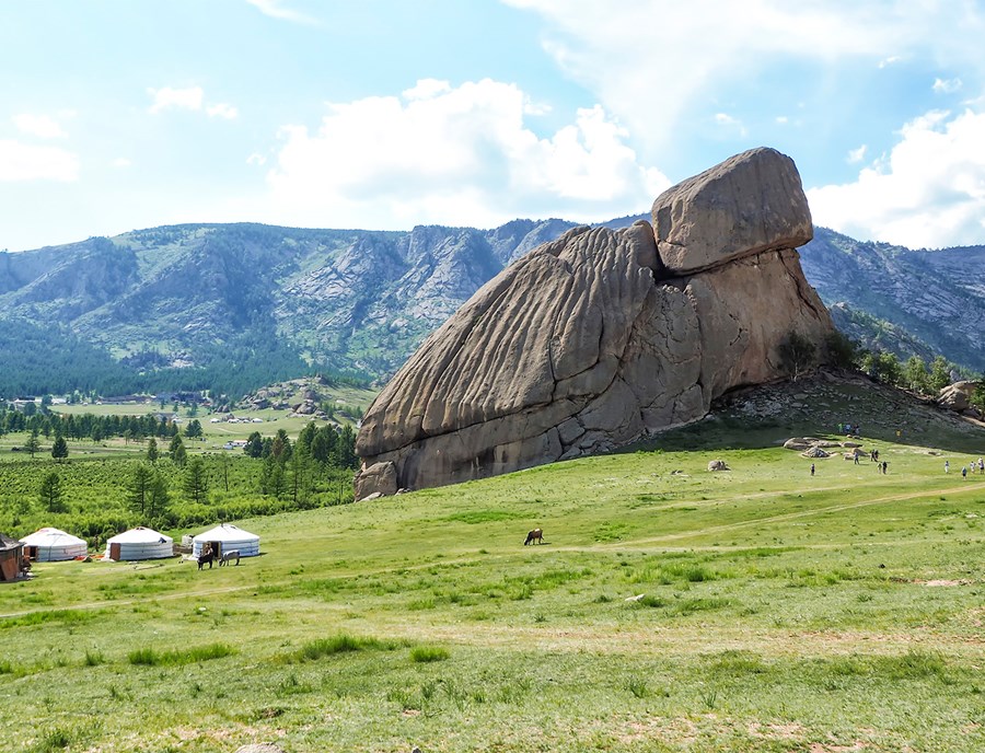 Marvel At Turtle Rock A Striking Natural Rock Formation In Terelj National Park