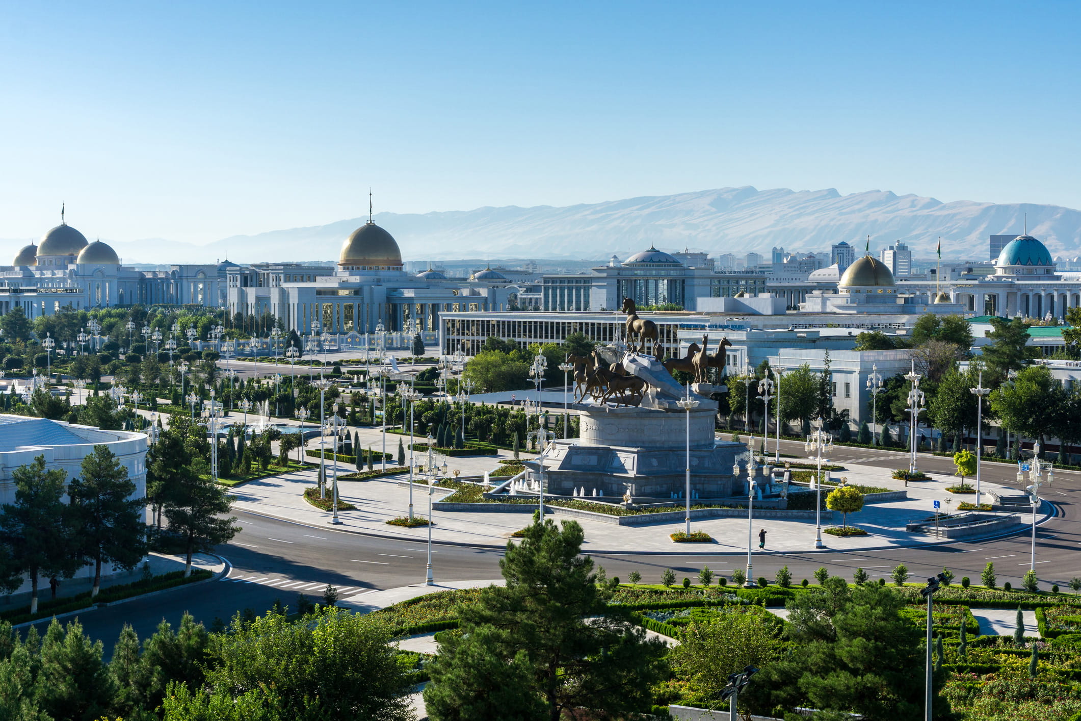 View Of The Presidential Palace (Oguzhan) In Ashgabat Turkmenistan