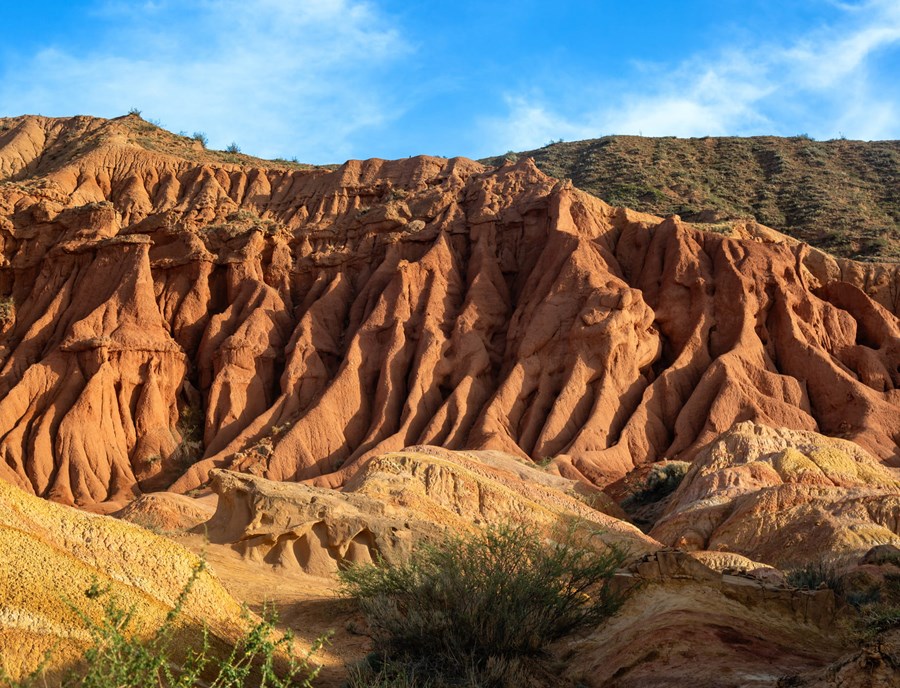 Landscape Of Fairy Tale Skazka Canyon Near Issyk Kul Lake In Kyrgyzstan