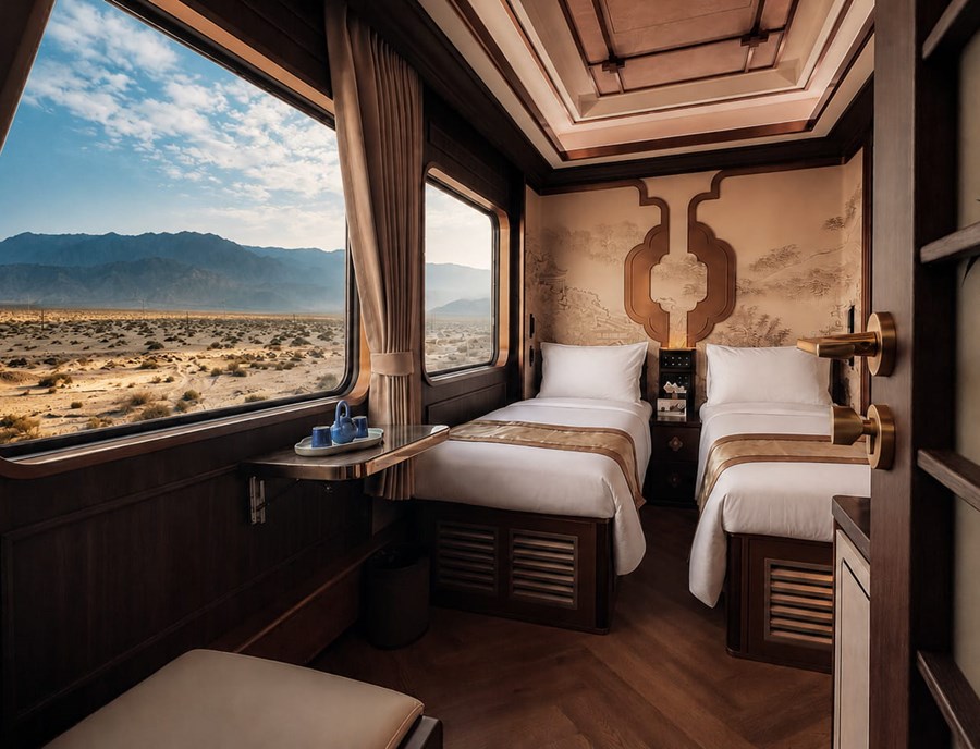 Luxury Jinwo Cabin Xinjiang Silk Road Panda Train
