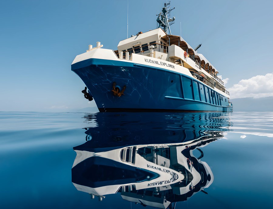 Luxury Kudanil Expedition Yacht Exploring Remote Indonesian Islands.