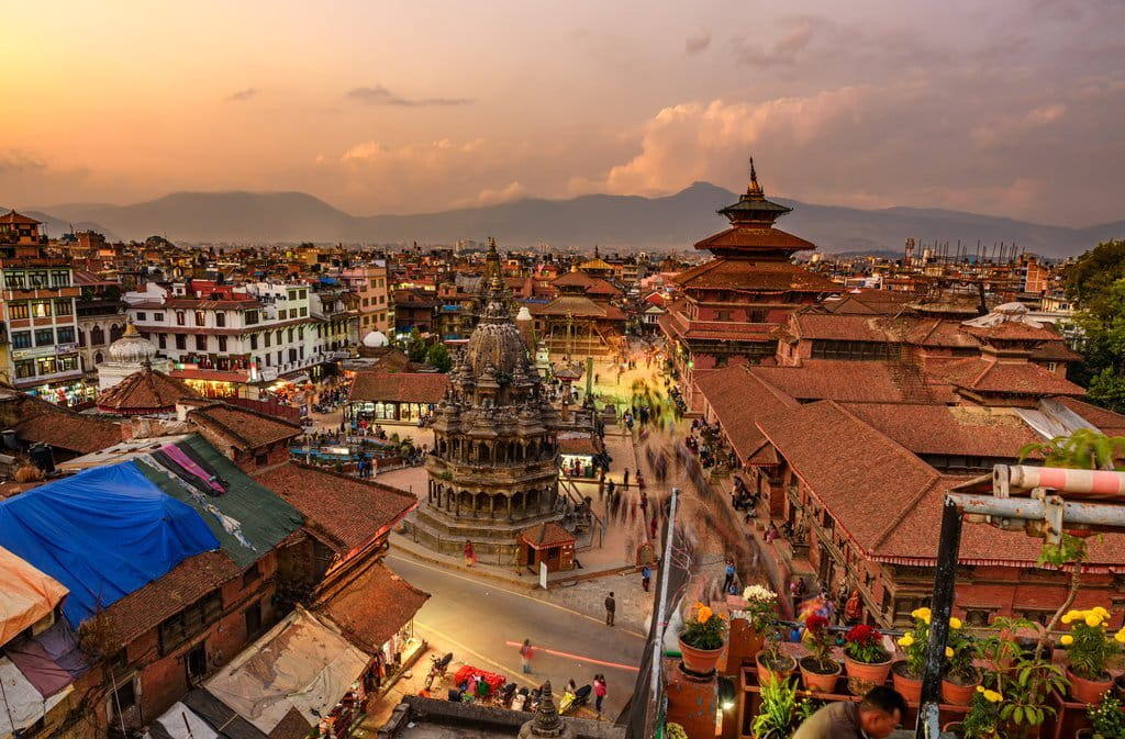 A Panoramic View Of Kathmandu Durbar Square Nepal