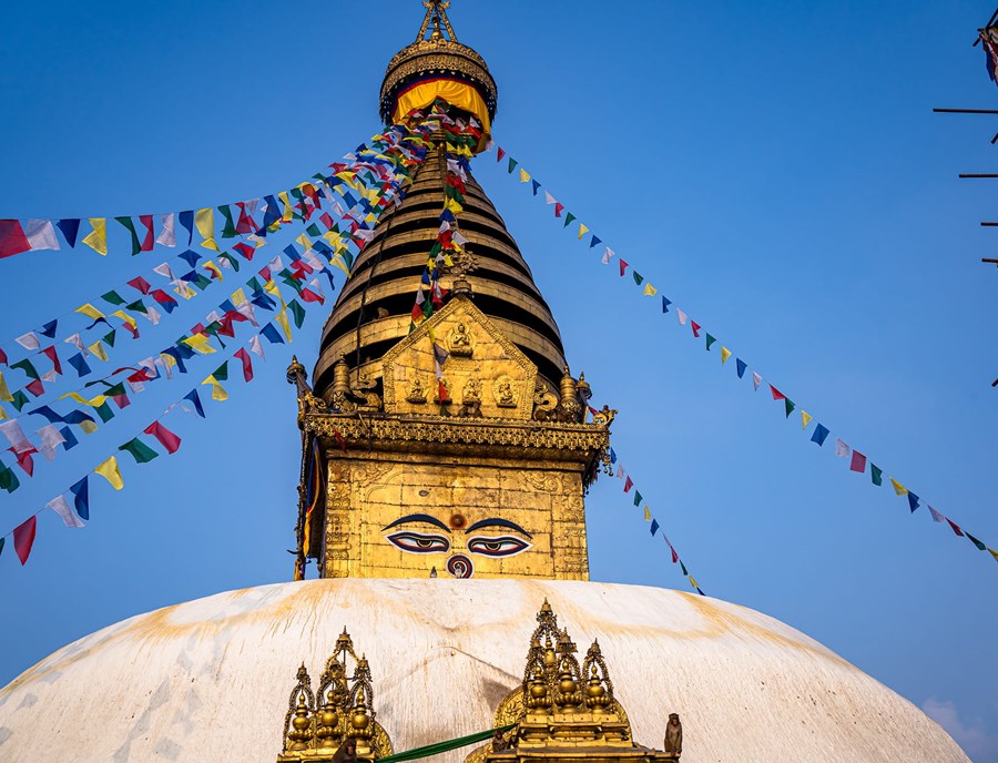 Swayambhunath Stupa Watches Over The Kathmandu Valley