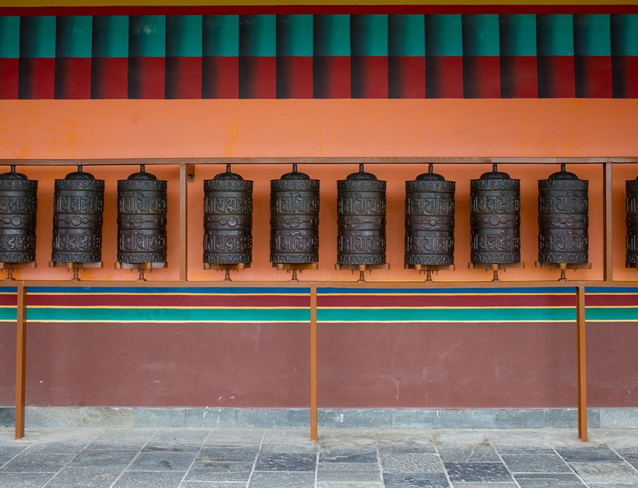 Turn Prayer Wheels For Blessings And Peace