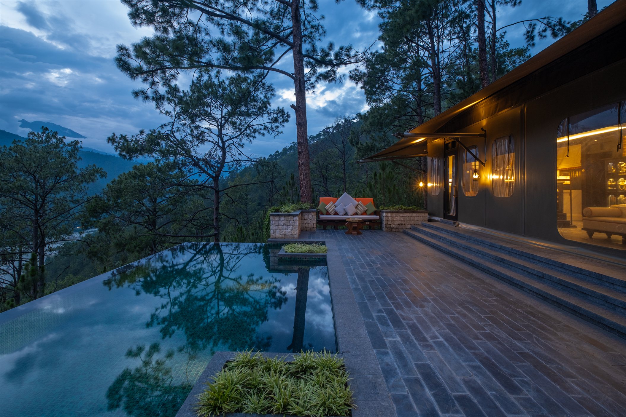 Pemako Punakha Luxury tented villa-outdoor deck