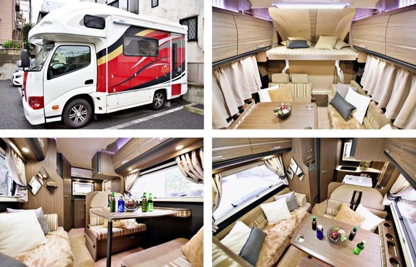 High-class campervan in Japan designed for comfort and luxury travel