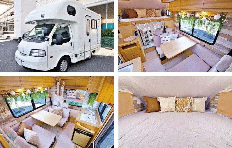 Standard class campervan in Japan suitable for couples or small families