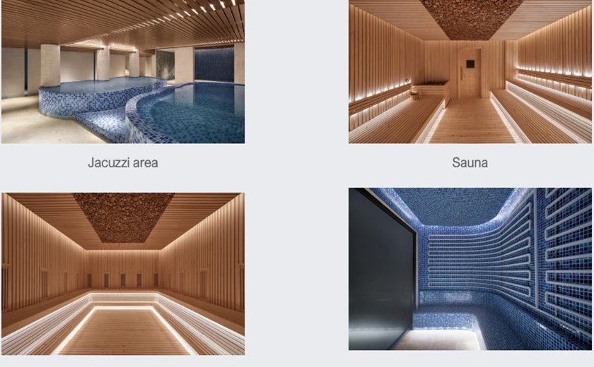 Interior of 8lements Spa at Garrya Mu Cang Chai Resort offering relaxing wellness treatments in a tranquil setting.