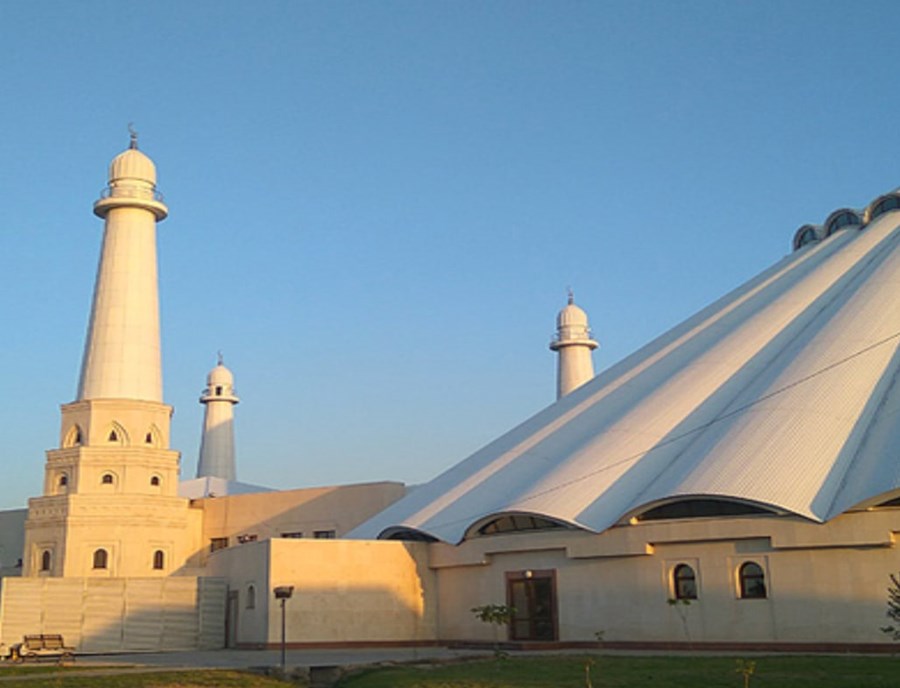 Admire The Great Mosque Of Shymkent, An Impressive Landmark Known For Its Grand Domes, Elegant Minarets And Peaceful Atmosphere