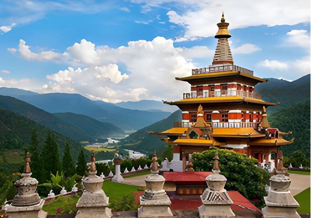 Khamsum Yulley Namgyal Chorten, a beautiful Bhutanese stupa in Punakha