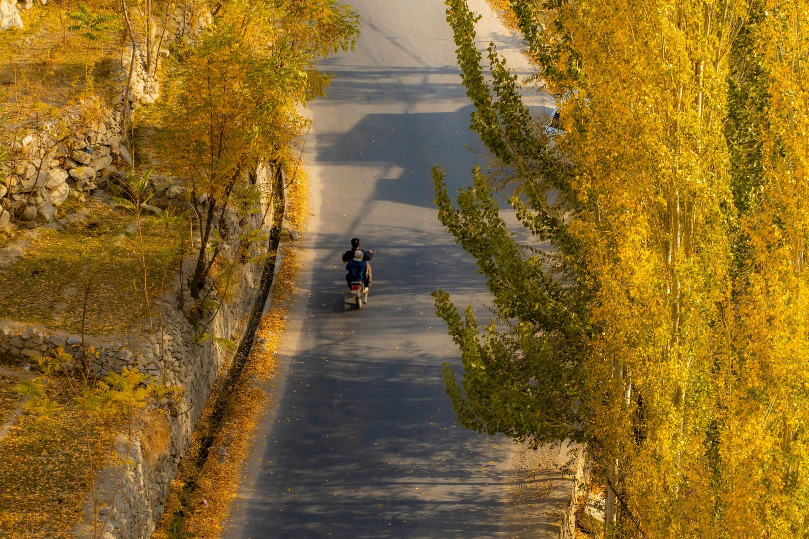 Hunza Autumn Village Road