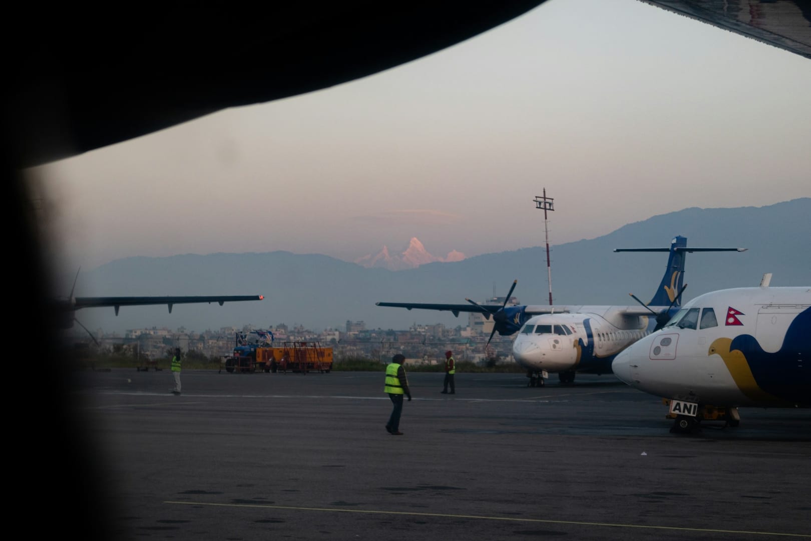 Tribhuvan Airport Apron Himalayan Sunrise
