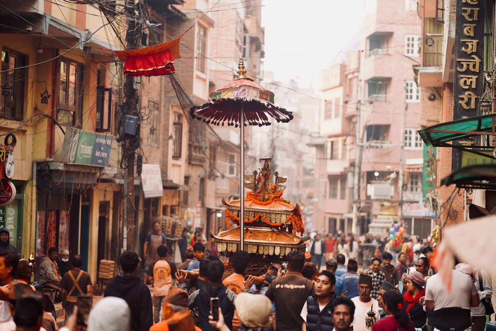 Kathmandu Spring Festival Procession Nepal