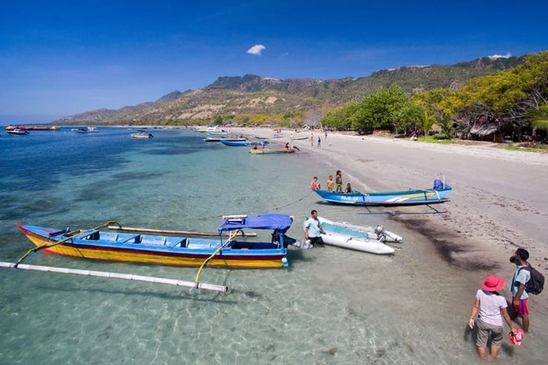 Atauro island shore and boats, Timor Leste