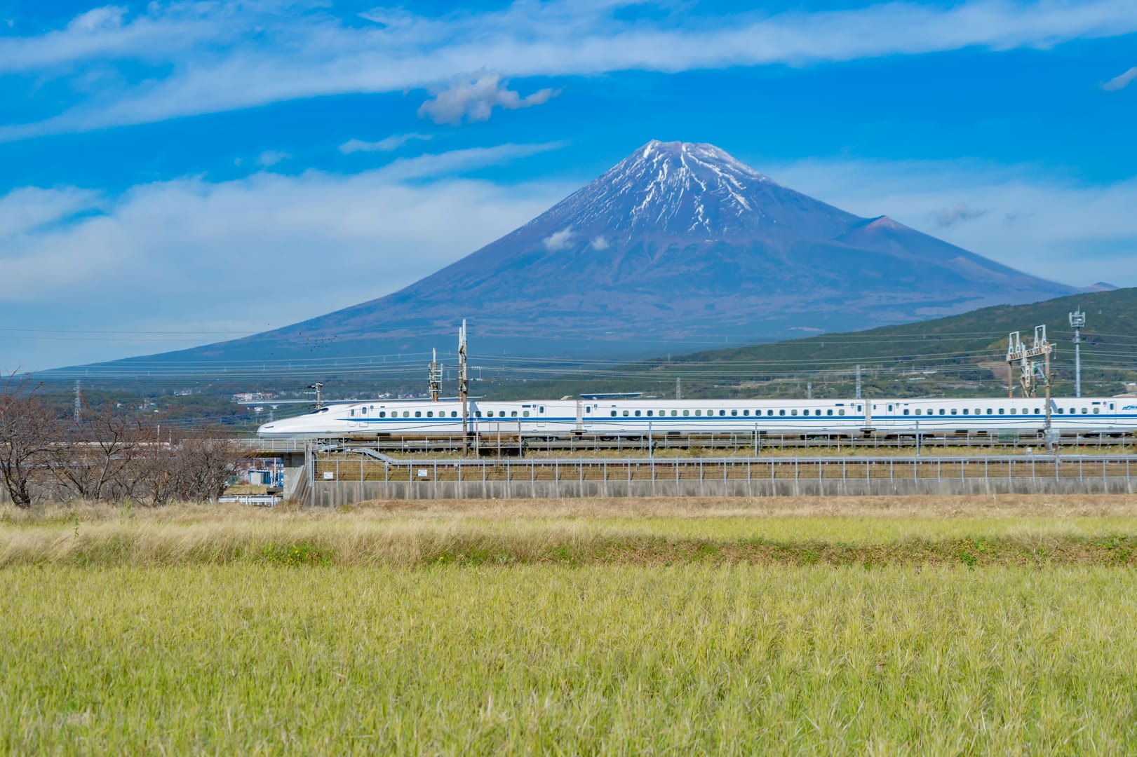 Train Journey Revealing Mount Fuji Across The Japanese Countryside (1)